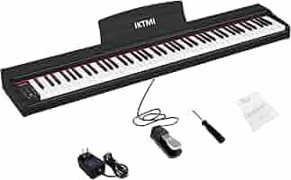 Amazon | IKTMI 電子ピアノ 88鍵盤 ペダル付き 木製 電子 ピアノ